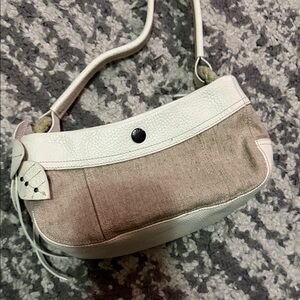 Franco Sarto White and Tan Shoulder Bag